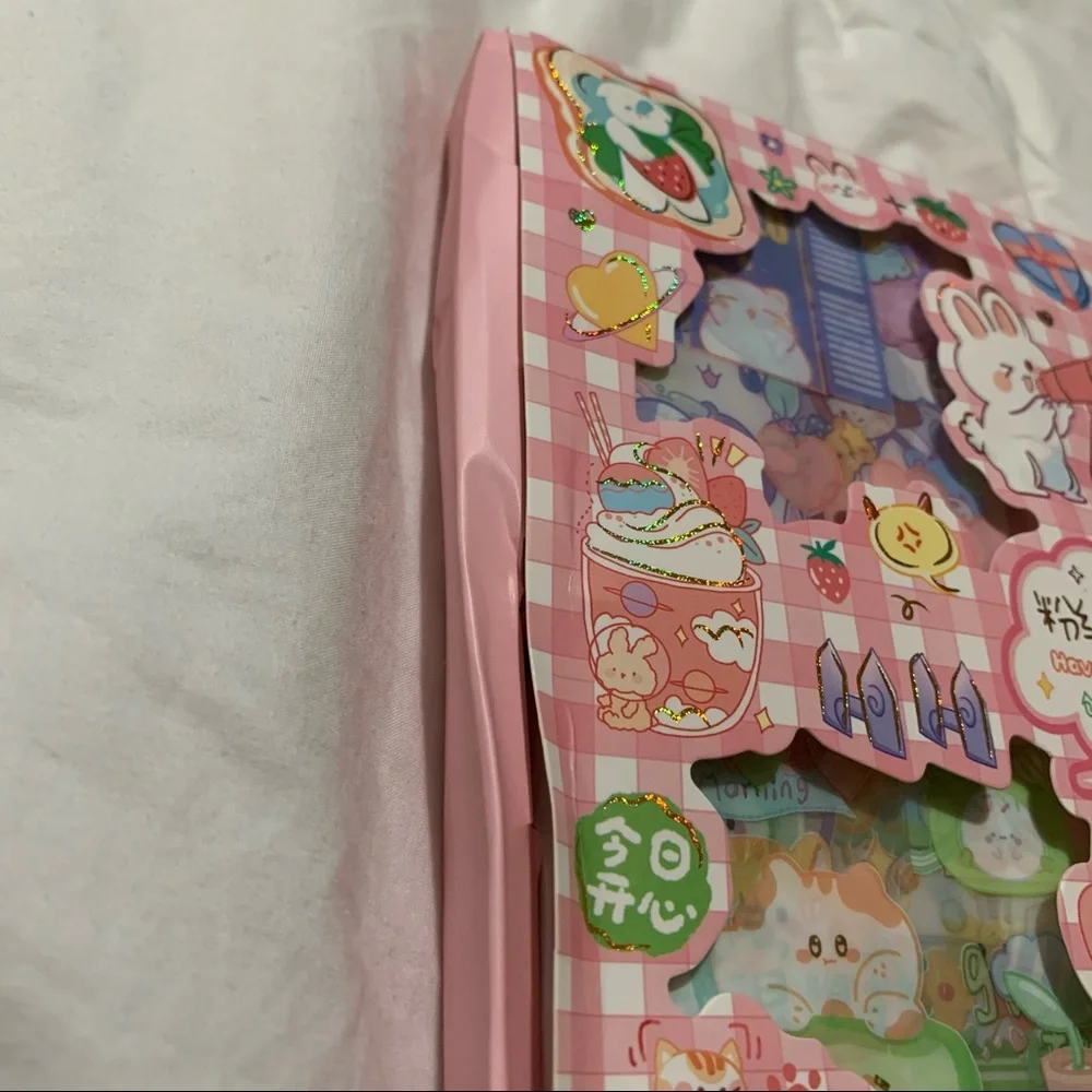Box of 32 Small Sticker Sheets with a Clear Background